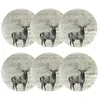 Image de NOVASTYL - LOT 6 ASSIETTES PLATES LACHAT CERF 26CM EN PORCELAINE - 2614444