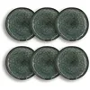 Image de OGO LIVING - Lot 6 assiettes plates grenada 27.5cm en grès vert foncé - 2614490
