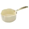 Image de MENASTYL - Casserole 20cm Dahlia sans PFAS - Revêtement céramique antiadhésif crème - 98% d'aluminium recyclé - Tous feux dont induction et lave-vaisselle - Poignée rivetée en inox - 6020936
