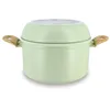 Image de MENASTYL - Batterie de Cuisine Empilable - Gamme The Super Ball - 98% d'Aluminium Recyclé - Compact - Revêtement Céramique Antiadhésif - Tous Feux dont Induction - Couleur Céladon - 8 Pièces