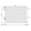 Image de Valeo 822564 Condensateur en aluminium pour climatisation AC 565 mm 430 mm 12 mm