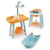 Image de Ecoiffier Jouets 1878 - Ensemble Nursery Pack 3 en 1 - Une Chaise Haute, Une Table à Langer et Une Baignoire pour poupée - Jeux d'imitation - A partir de 18 Mois - Origine France Garantie