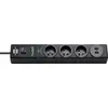 Image de Parasurtenseur BRENNENSTUHL 3 PRISES NOIR 2xUSB 2M H05VV-F 3G1.5