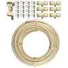 Image de Jardibric - Brumisateur Fixe BRU060 - Kit Complet : Tuyau 10m, 6 Jonctions avec Buses, 16 Colliers, Bouchon de Purge et Raccord Filtré pour une Fraîcheur Instantanée