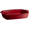 Image de Plat au four EMILE HENRY rectangulaire 43x27cm Grand Cru rouge