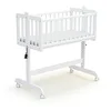 Image de AT4 - Berceau bébé en bois avec matelas Essentiel blanc | Berceau 5 en 1 | Bois massif | Hauteur réglable | 80 x 40 cm | Transformable et évolutif