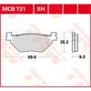 Image de Trw Plaquettes De Frein Arrière Frittées Performance Street & Road Tracks Yamaha Fjr 1300 01