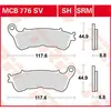 Image de Trw Plaquettes De Frein Frittées Performance Street & Road Tracks Honda Cbf 1000 Abs 08