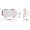 Image de Trw Plaquettes De Frein Frittées Mcb825 Si