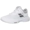Image de Babolat, Chaussures de Tennis SFX 4 AC W, Confort Supérieur, Fit Large, Maintien Optimal, Technologie Extra Cush, Tige Légère et Ventilée, Semelle Ortholite Épaisse, Blanc Silver, 41 EU