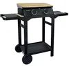Image de Cook'in garden - Plancha sur Chariot DUNE 60 SC à Gaz 4W - Plaque Fonte Émaillée - 2 Brûleurs Inox - Bac Récupérateur - Idéal 10 Personnes - Garantie 2 Ans