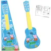 Image de Lexibook, Peppa Pig, Ma première guitare acoustique, 6 cordes en nylon, 53 cm, Guide d'apprentissage inclus, bleu/jaune, K200PP