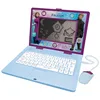 Image de LEXIBOOK, La Reine des Neiges, Bilingue et Educatif Ordinateur Portable Espagnol/Anglais, Jouet pour Enfants, 170 Activités pour Apprendre, Jouer à des Jeux et de la Musique, Grand écran, Violet/Bleu