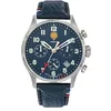 Image de Patrouille de France Montre Athos 7 - Chronographe Horloge - Cuir Bleu Marine, sangle