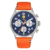 Image de Patrouille de France Montre Athos 7 - Chronographe Montres Hommes - Cuir Orange, sangle