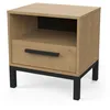 Image de Demeyere Chevet pour Chambre - 1 Tiroir - 446 x 356 x 474mm - "Craft" - Fabriqué en France - Garantie 2 ans
