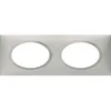 Image de LEGRAND - Plaque dooxie Carrée - Plaque de Finition pour Prises et Interrupteurs dooxie - Fabriqué En France - 3 Postes - Aluminium Mat
