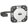 Image de Legrand 600385 Prise HDMI préconnectorisée version 2.0 dooxie, finition blanc