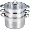 Image de Essentielb - Cuiseur Vapeur  Vapeur Inox Diam 24 Cm 3 Paniers