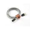 Image de Câble micro USB ADEQWAT vers USB 2M tréssé Gris