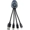 Image de Câble trio ESSENTIELB court 3 en 1 lightning/microUSB/USB-C