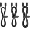Image de Câble USB C ESSENTIELB pack 3 câbles USB-C 0.5/1/2 M Noir
