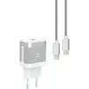 Image de Chargeur + câble ADEQWAT USB-C 35W + Câble USB-C 1M Blanc