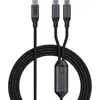 Image de CABLE ESSENTIELB 1.5M 100W 2 en 1 USB-C vers x2 USB-C