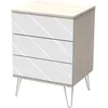 Image de Petite commode 3 tiroirs Happy - Blanc et bois
