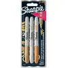 Image de Sharpie marqueurs métalliques permanents | pointe fine | assortiment de couleurs métalliques | pochette de 3