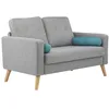 Image de Vente-unique - Canapé fixe 2 places Tatum - tissu - gris