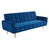 Image de Vente-unique - Canapé convertible 3 places Polani - tissu - bleu roi