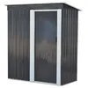 Image de Vente-unique - Cabane de jardin Biron -L 153cm x l 77cm x H 168cm- métal - gris anthracite