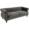 Image de Vente-unique - Canapé fixe 3 places Trumbo - tissu - gris