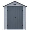 Image de Vente-unique-Abri de jardin en résine gris 3,65 m² CESIO