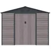 Image de Vente-unique - Cabane de jardin Adelmo -L 267cm x l 181cm x H 221cm- métal - gris anthracite