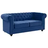 Image de Vente-unique - Canapé fixe 2 places Chesterfield - velours - bleu roi