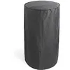 Image de LIVOO GS71 Housse de protection pour barbecue rond résistant aux intempéries   Housse de protection pour barbecue à billes universelle   50 x 50 x 95 cm   Bâche imperméable 600D tissu noir