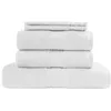 Image de Sensei La Maison du Coton Ensemble de Bain 5 pièces (1 Drap de Bain + 2 Serviettes de Toilette + 2 Gants) Luxury