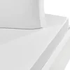 Image de Sensei Maison - Drap Housse uni en Satin de Coton 120 Fils Bonnet 30 cm Versailles - 160x200 cm - Blanc