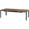 Image de Hespéride - Table de jardin extensible paradize noyer et graphite 12 places en aluminium et acacia