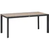 Image de Hespéride - Table de Jardin Évasion 6 Personnes, 170 x 80 cm, Lattes Effet Bois, Aluminium Anti Corrosion - Pour Extérieur, Terrasse