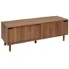 Image de 5 five simply smart 5Five - Meuble TV SLIDY Marron en Panneau de Fibres de Bois - 120x40x42cm - Meuble de Rangement Fonctionnel, Organisation, Mobilier Design et Pratique