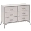 Image de 5Five - Commode GRANITE Gris - 6 Tiroirs - 104,5x39x72,5cm - Meuble de Rangement Fonctionnel, Organisation Chambre, Mobilier Design et Pratique
