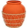 Image de Atmosphera - Vase Yuca céramique et rotin H33,5cm -