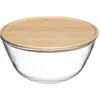 Image de 5five - Saladier  Verre 2.7l  Avec Couvercle Bambou