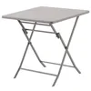 Image de Hespéride - Table de Jardin Pliante Carrée Greensboro 2 Places Café - Acier Antirouille Renforcé - Mobilier pour Jardin, Balcon, Terrasse