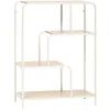 Image de 5Five - Console CURVY Beige en Métal et MDF - 76x27x101cm - Meuble de Rangement Fonctionnel pour Salon, Entrée, Salle à Manger, Mobilier Pratique