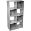 Image de 5five - Étagère 8 Cases Mix N' Modul Effet Chêne Gris - 67,5 x 32 x 134 cm - Meuble de Rangement Pour Salon, Chambre, Bureau