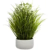 Image de Atmosphera - Herbes folles artificielles - pot en ciment - H40 cm